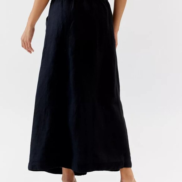 Urban Outfitters Black Beach Day Linen Maxi Skirt/NWT/XS - Picture 5 of 14